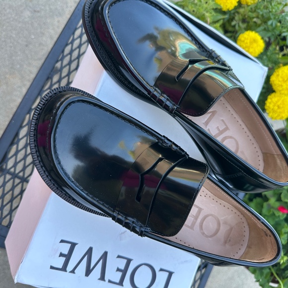 Loewe Black Patent Leather Loafers - Picture 2 of 13
